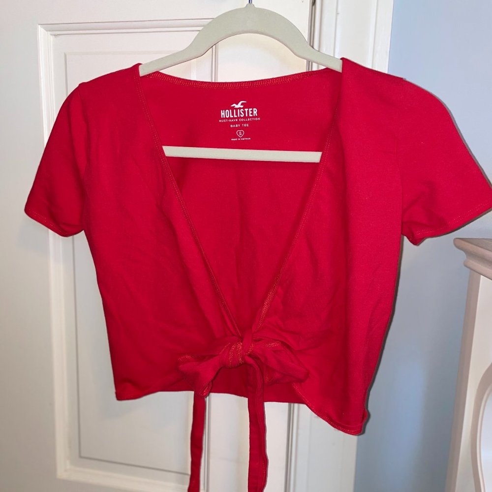 Hollister Red Must-Have Multi-Way Wrap Top